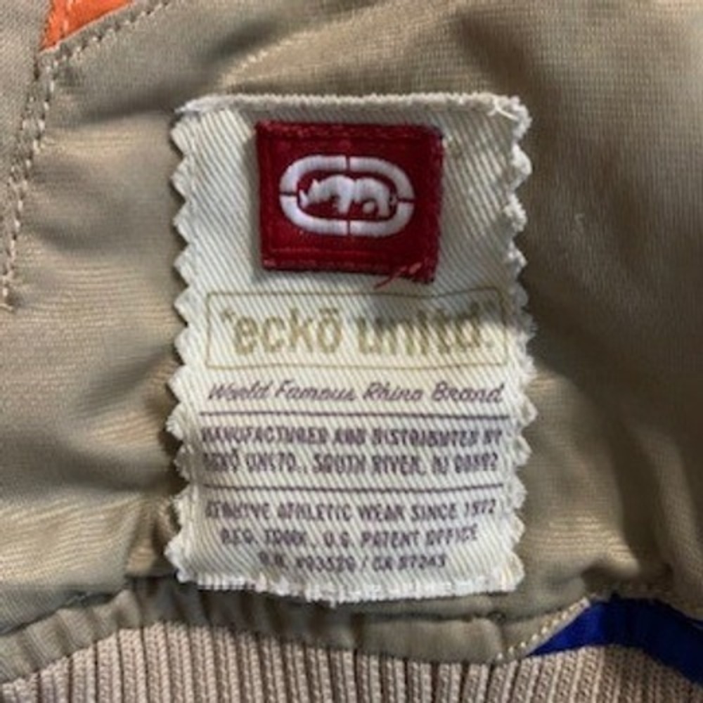 Ecko Unltd Track Jacket Mens 2XL Tan Blue Orange Y2K Streetwear 72 Vintage - Picture 4 of 16